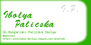 ibolya palicska business card